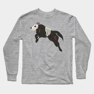 Apocalyptic Zombie Wolf Long Sleeve T-Shirt